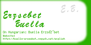 erzsebet buella business card